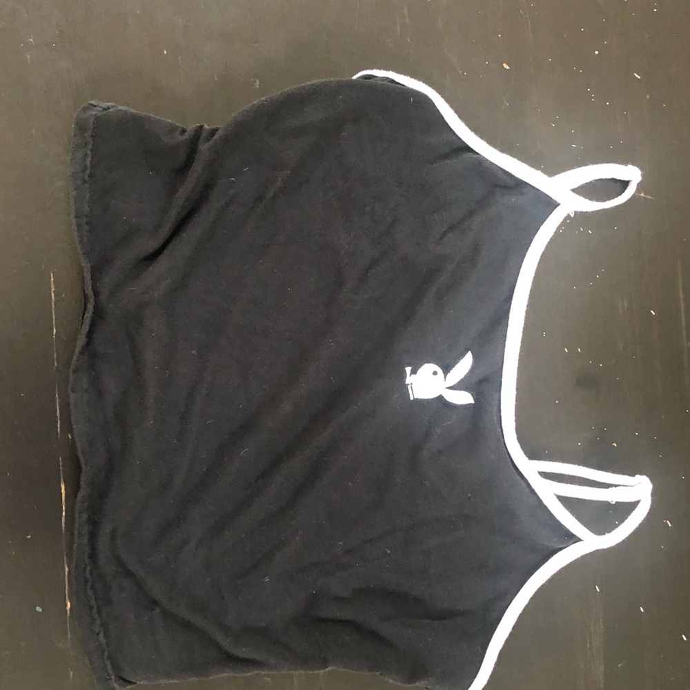 PLAYBOY Black and White Tank Top